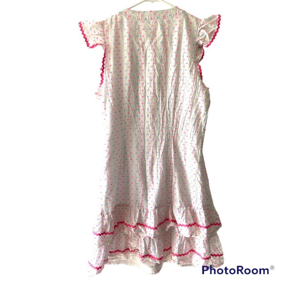NWOT Sail to Sable dress Neon Clip Dot multi confetti with Pom Poms SZ Small. - Picture 2 of 13